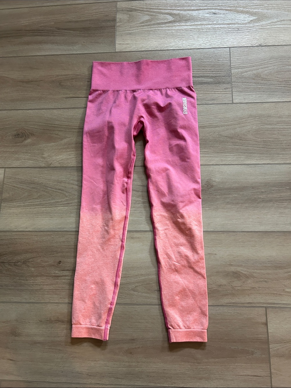 Gymshark Pink to Peach Ombre Leggings